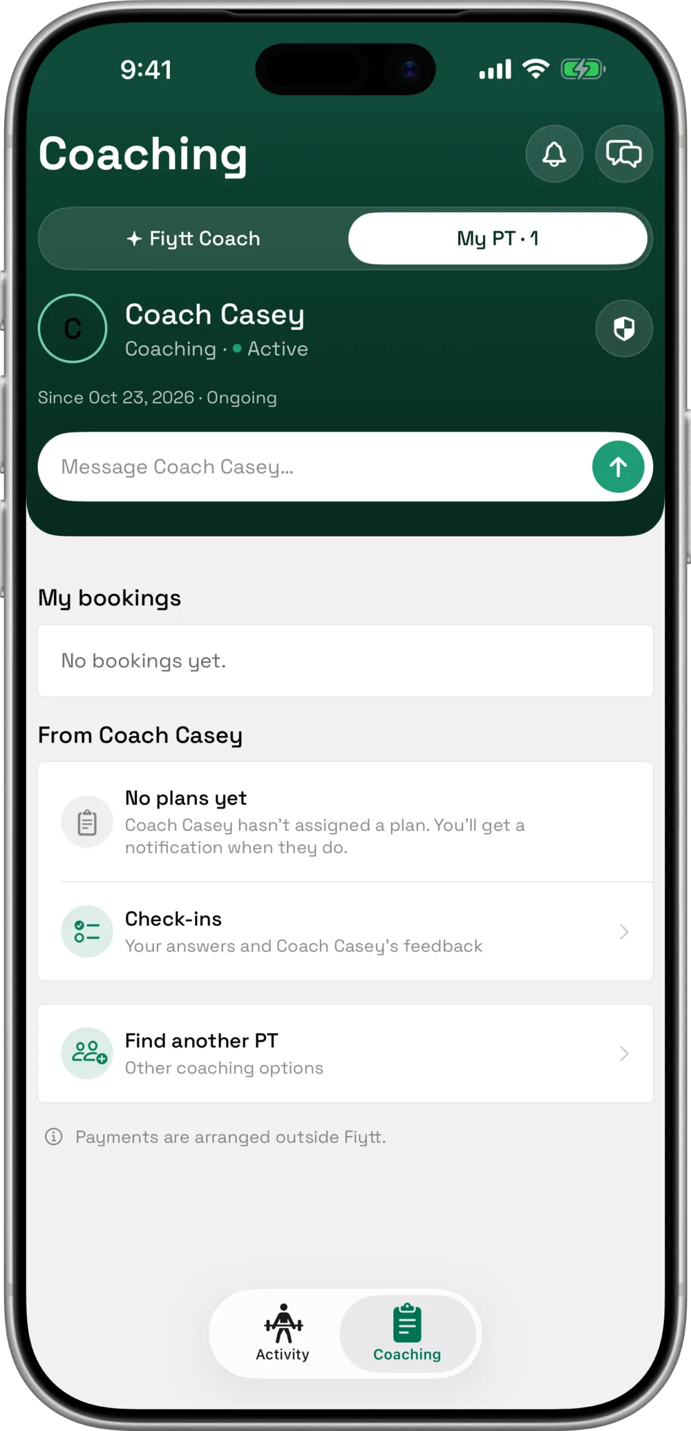One-to-one coaching