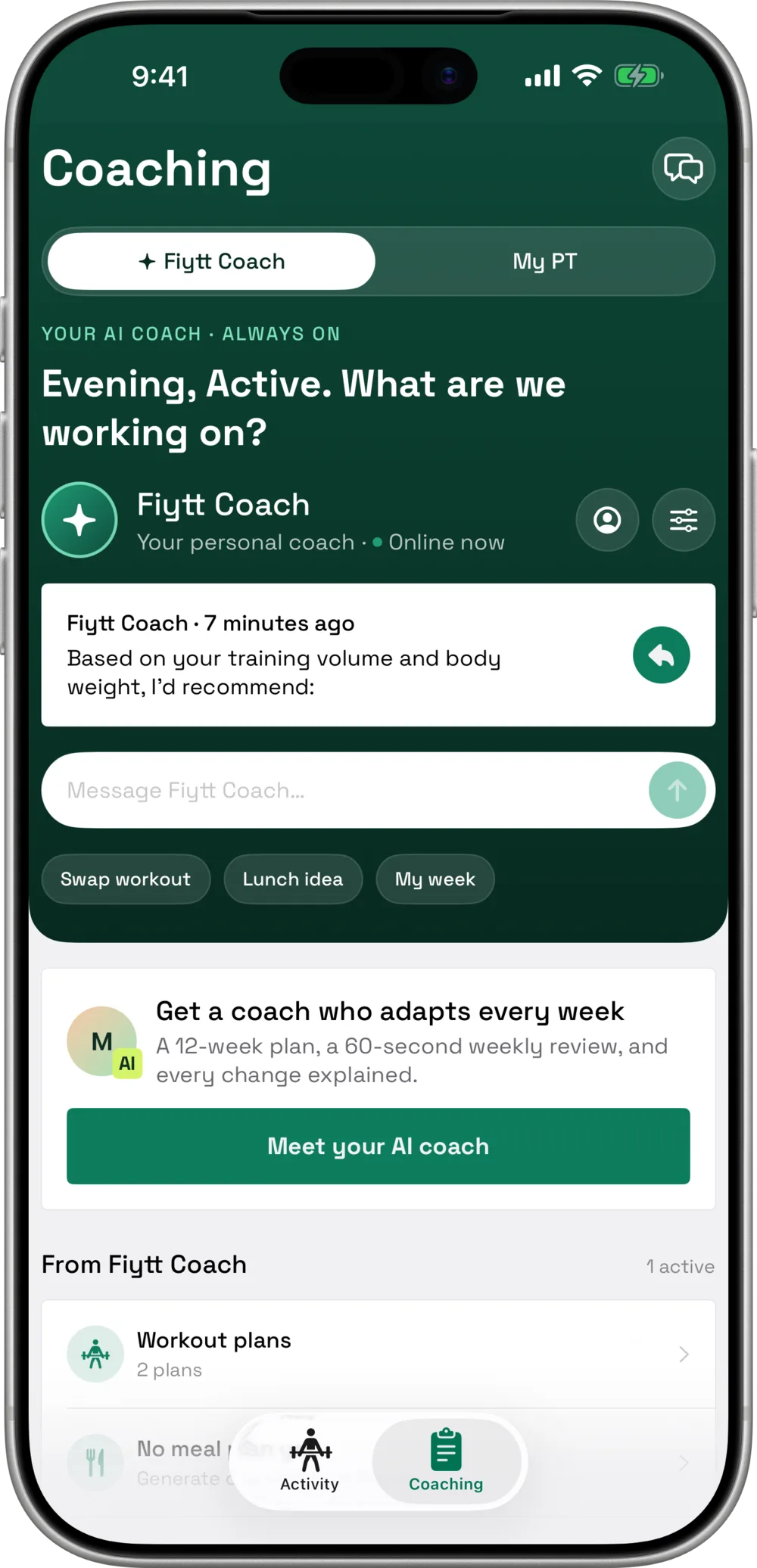 Ready-made workout plans